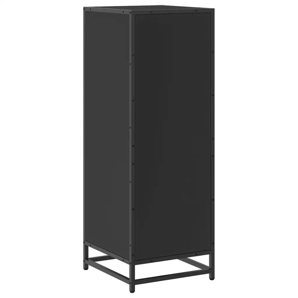 vidaXL Armadietto da Bagno Nero 35x37,5x100 cm in Legno Multistrato