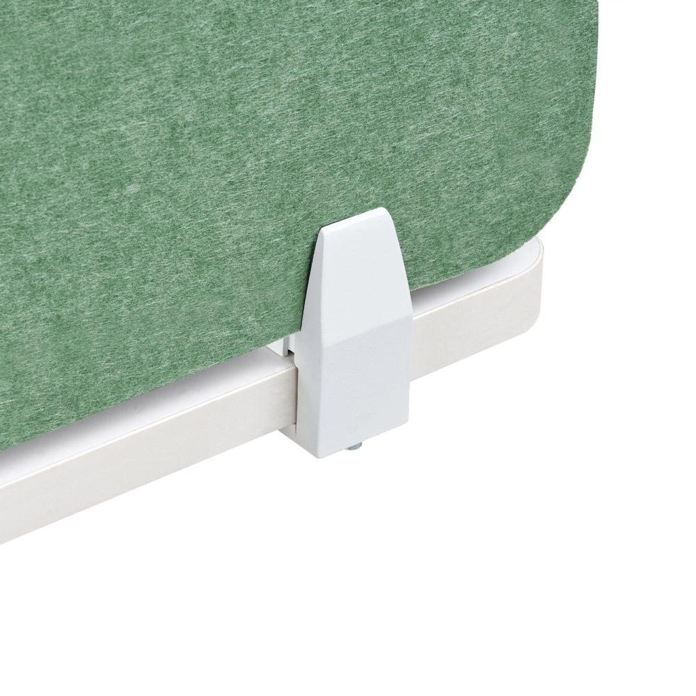 Pannello Divisorio da Scrivania Verde in PET con Rivestimento in Tessuto 120 x 50 cm Schermo Acustico per Ufficio e Home Office