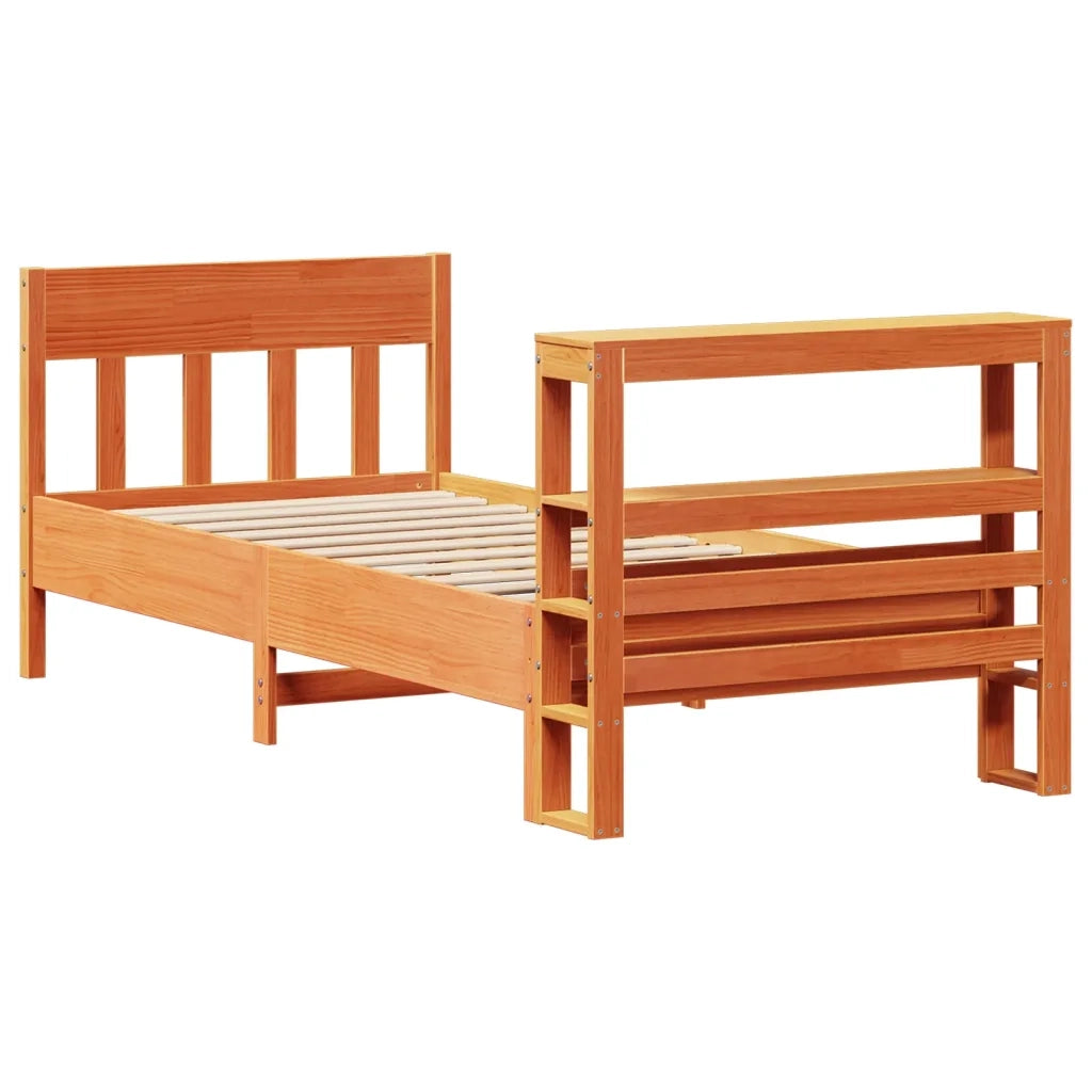 vidaXL Letto senza Materasso Marrone Cera 75x190 cm in Legno di Pino