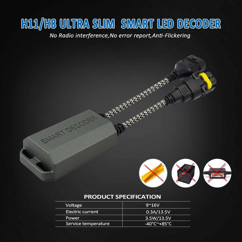 Led Warning Canceller H8 H11 12V Filtro Resistenza Cancella Errore Kit Full Led