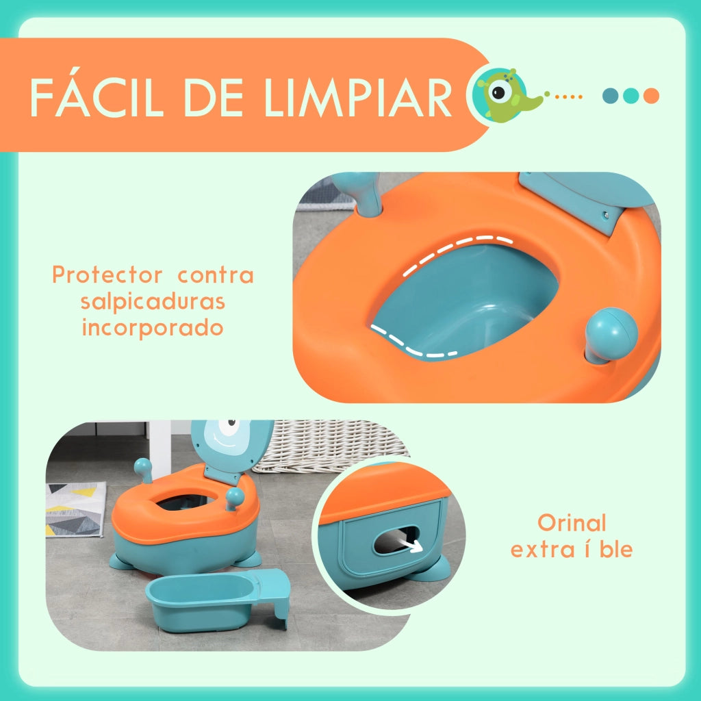 Vasino per Bambini Forma Alieno Antiscivolo ¨C Xylo ¨C Blu 35,6x35,7x22,2 cm