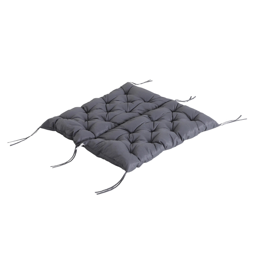 Cuscino per panca da giardino 100 x 98 x 8 cm, imbottitura in schiuma, grigio scuro