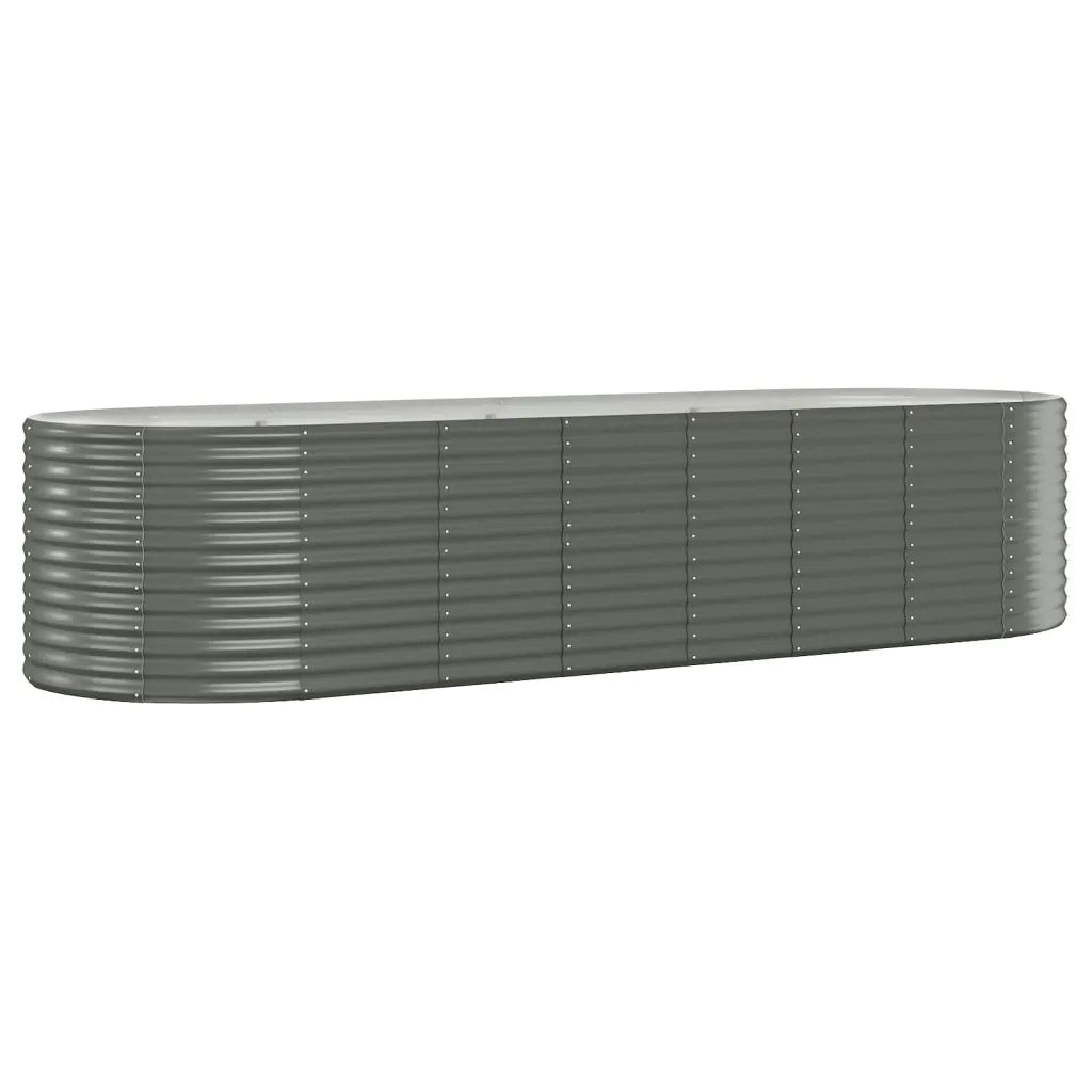 Fioriere | Cassetta per fiori | Letto Giardino Acciaio Zincato 322x100x68cm Grigio