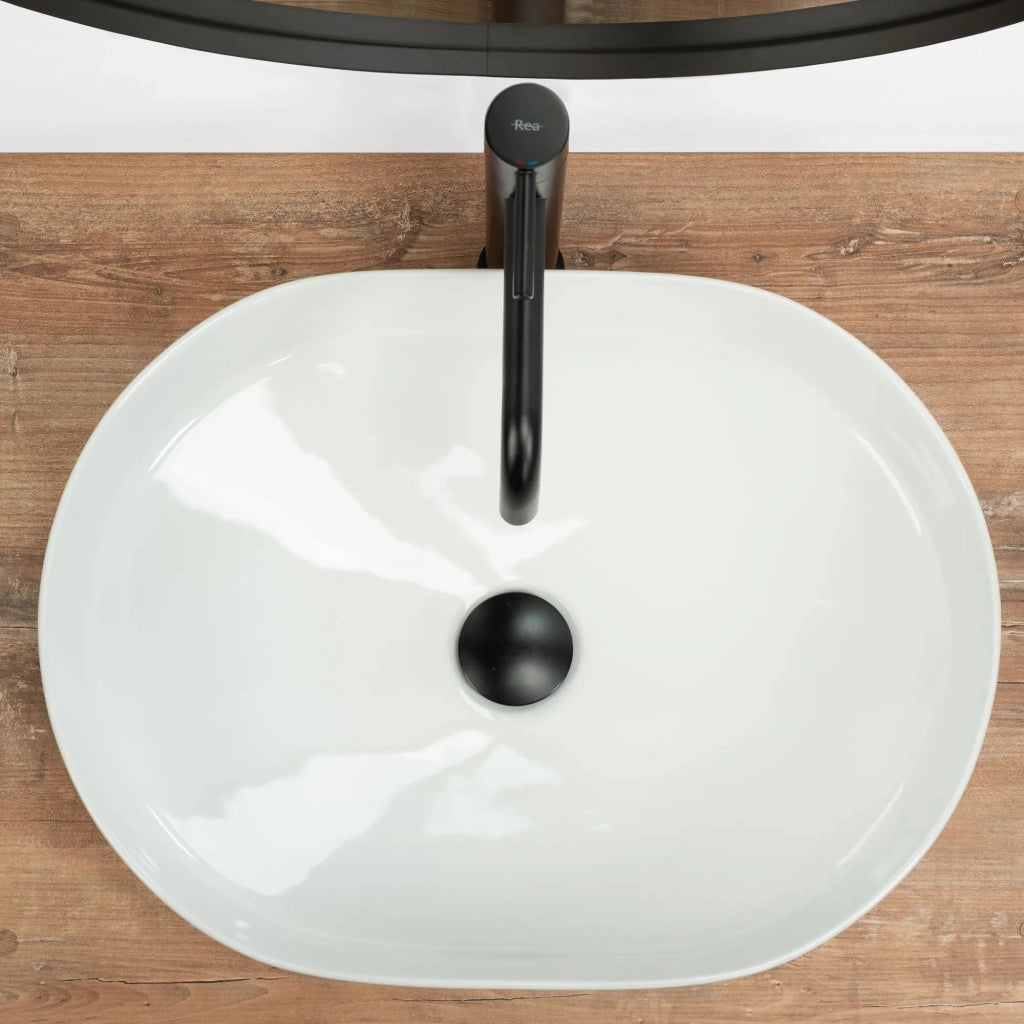 Lavabo Da Appoggio In Ceramica Rea Nadia 50