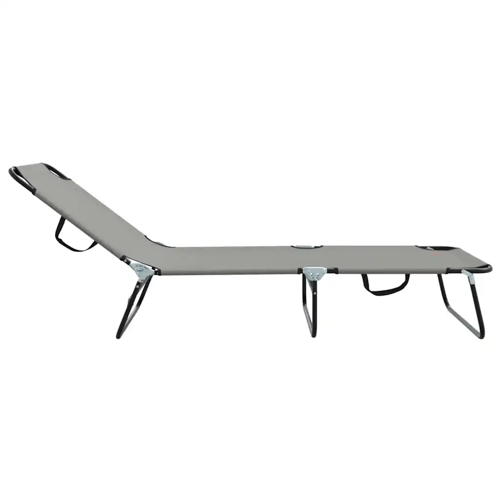 Lettino prendisole pieghevole 2 pcs Grigio 188 x 57 x 86,5 cm 42003149