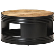 Tavolino da CaffÃ¨ Nero 68x68x36 cm in Massello di Mango Grezzo cod mxl 20592