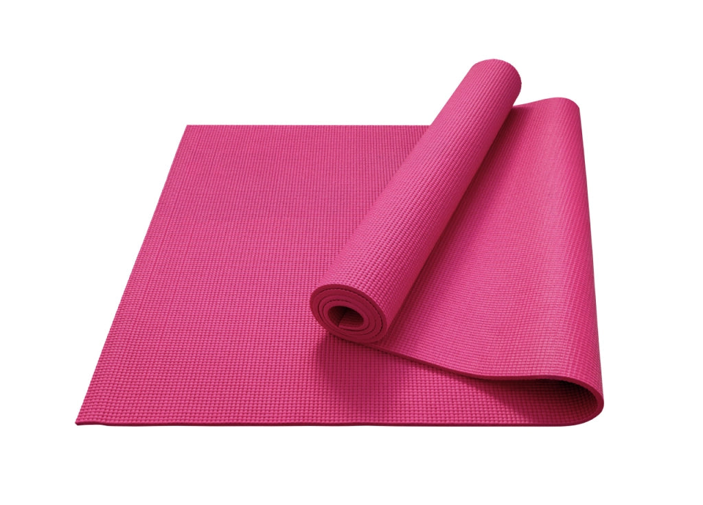 Tappetino Fitness Ammortizzante Antiscivolo 4mm Tappeto Sport Yoga Pilates - 61x173 - Fucsia