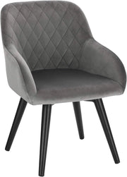 Sedia Bambini Sediolina da Tavolo Piccola Poltroncina Bimbi per Cameretta Velluto Grigio