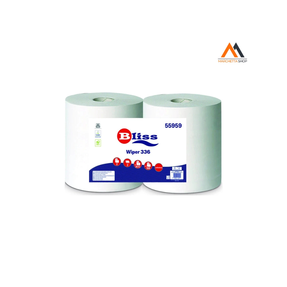 BLISS WIPER 336 BOBINA MULTIUSO 2 ROTOLI 2 VELI 800 STRAPPI