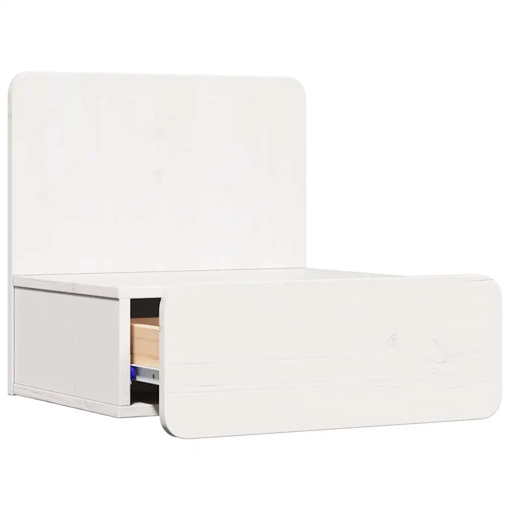 vidaXL Comodino 2 pcs Bianco 44 x 32.5 x 40 cm Legno di pino massello