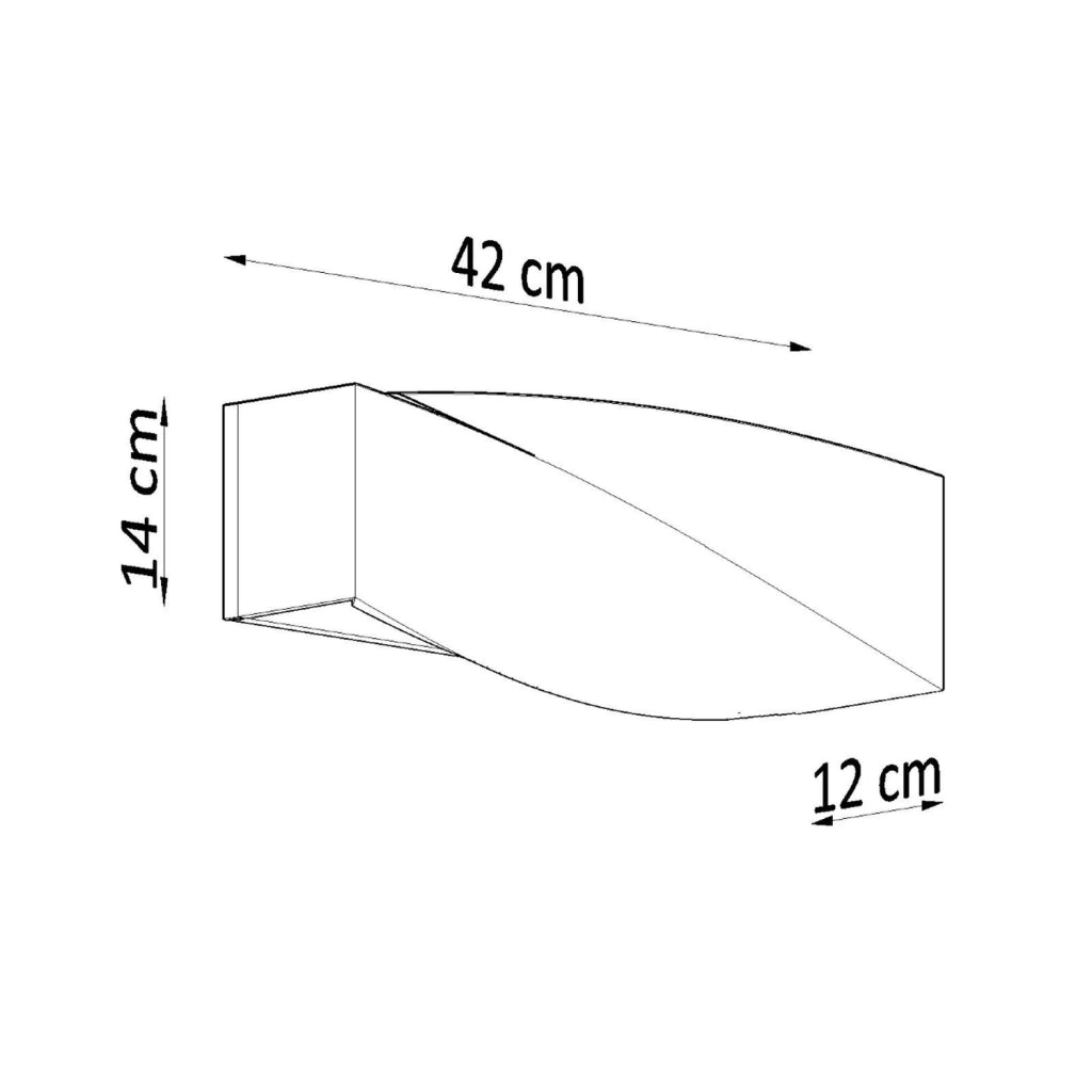 Applique DELTIO nera ceramica/vetro E27 Pure Lume IP20