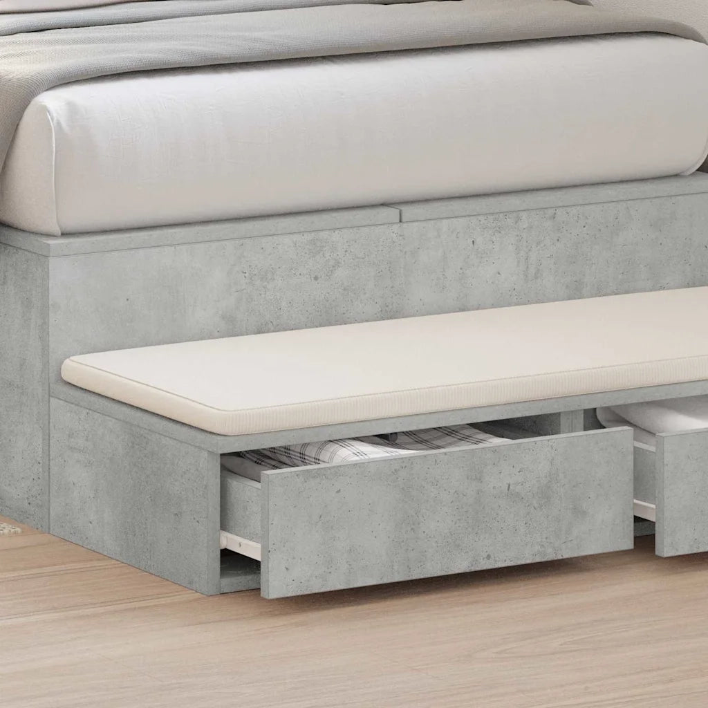 Cassetti per letto Grigio cemento 75 x 36,5 x 16,5 cm 866966