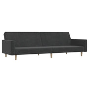 Divano letto | Sof¨¤ letto | Letto singolo a 2 Posti Grigio Scuro in Tessuto