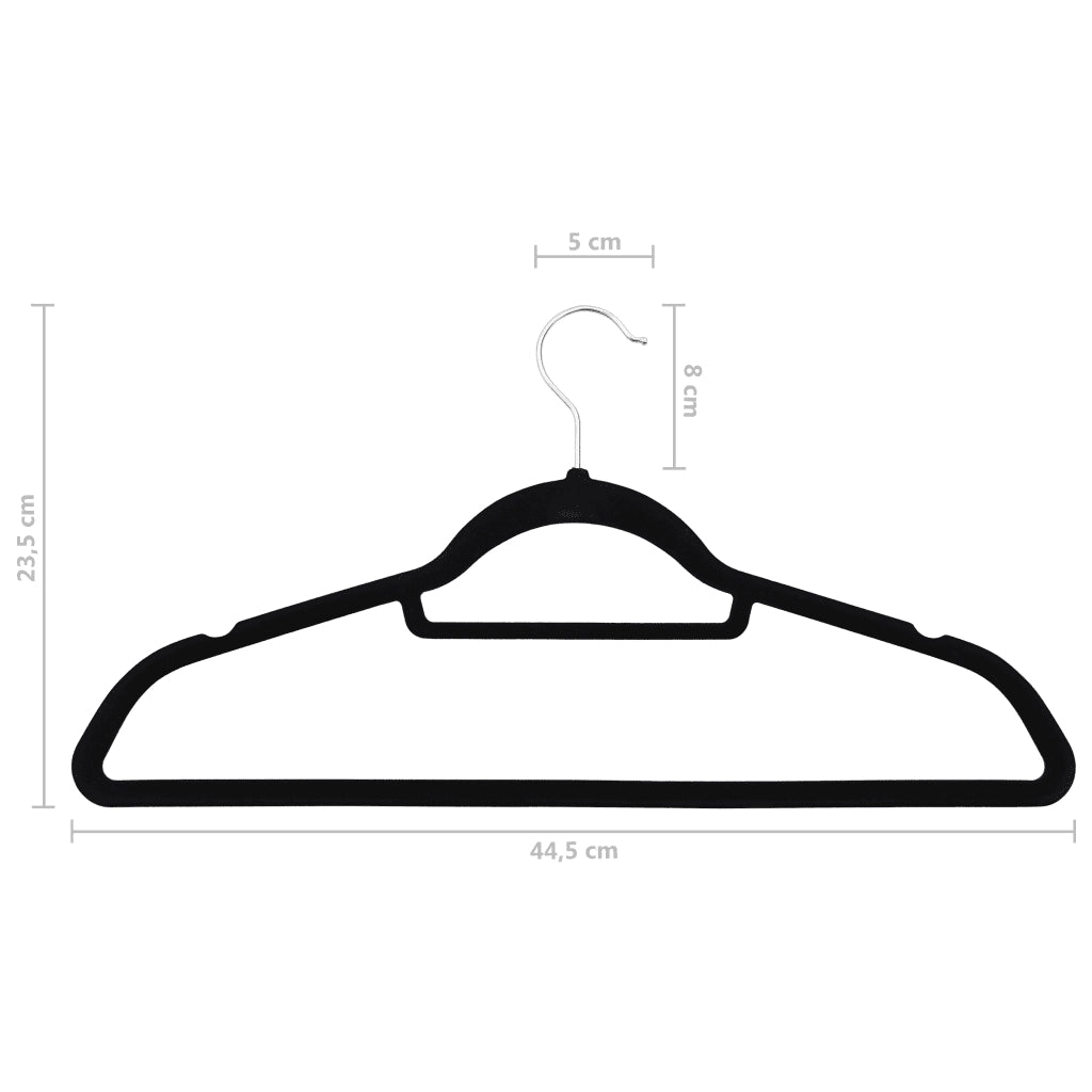 Set Appendiabiti 50 pz Antiscivolo Nero in Velluto CFW9238997