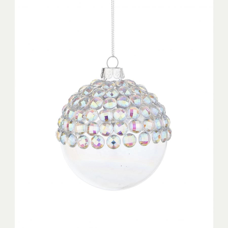 Sfera vetro jewel iridescente d80