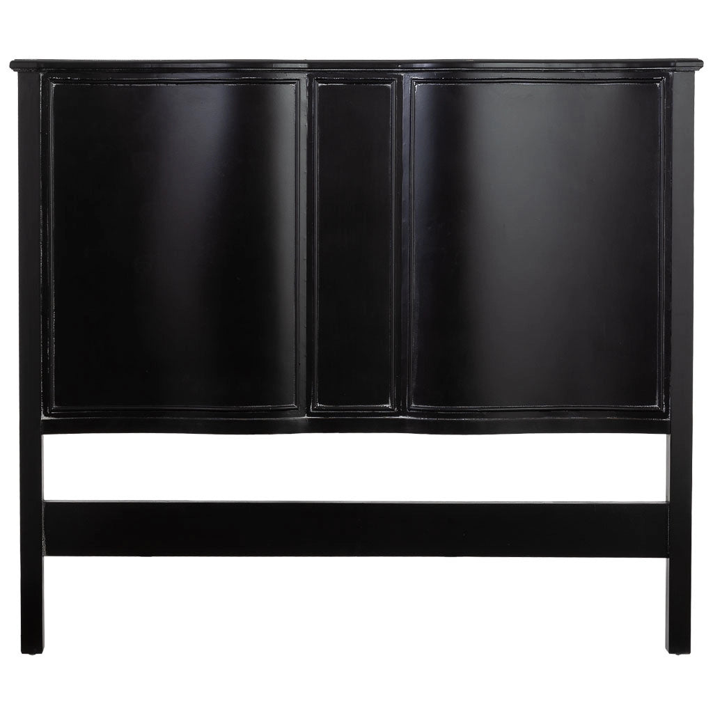 Testiera in legno nero, 150x6x130h cm