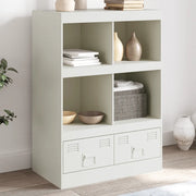 Credenza-Buffet-Armadio da cucina Bianca 67x39x95 cm in Acciaio