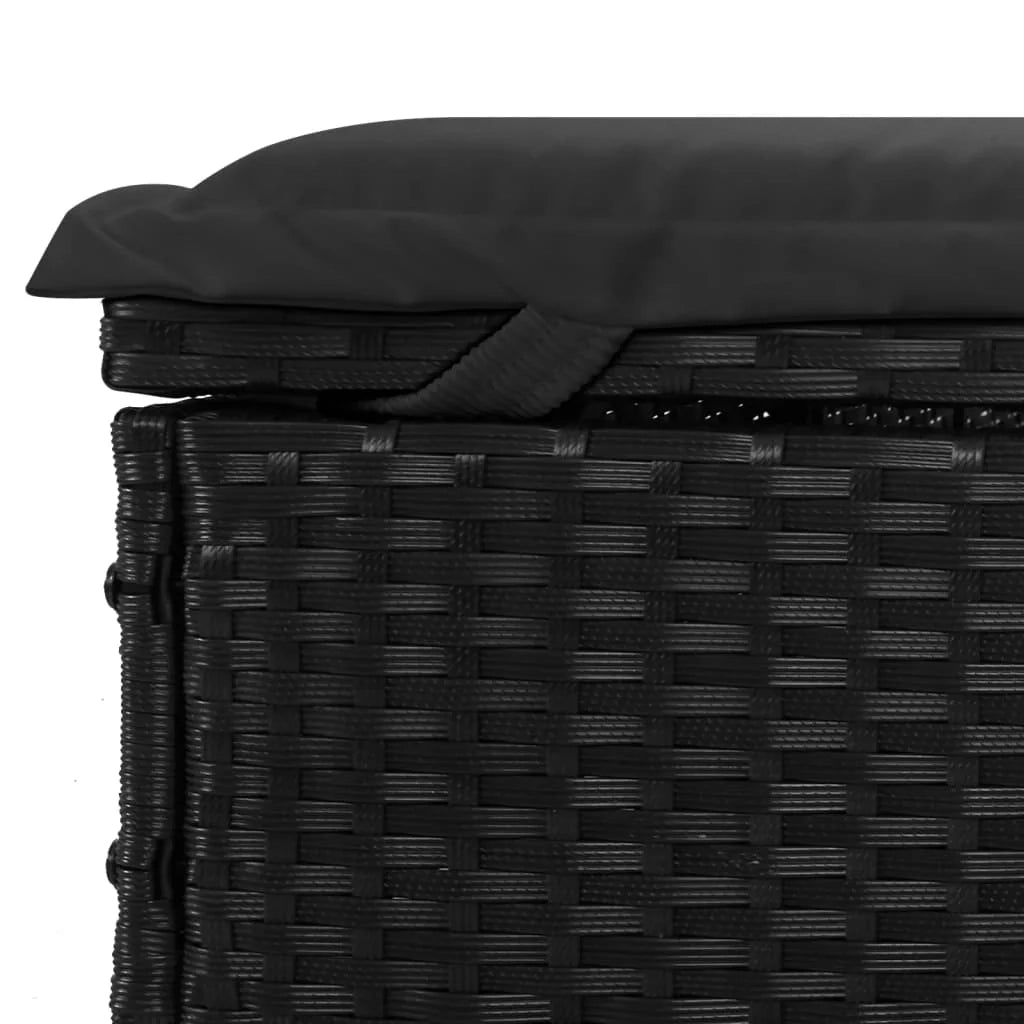 Set di due sdraio con tavolino 201 cm resina intrecciata nera 02_0012983