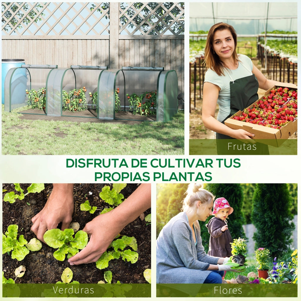 Serra da Giardino Tunnel ¨C zephmum ¨C 295x100x80 cm Acciaio Plastica Trasparente