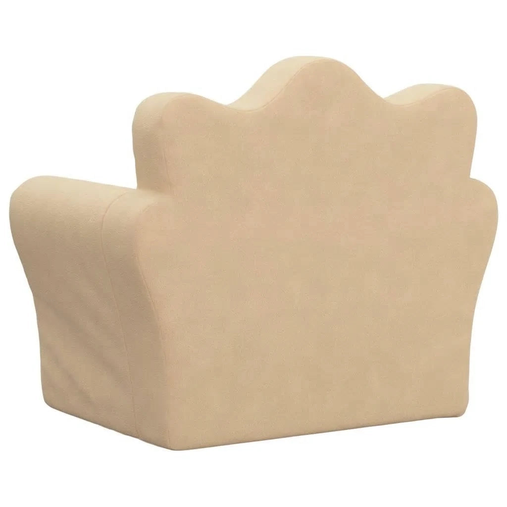Divano Letto per Bambini-Sofa Letto-Daybed-Divanetto Crema in Morbido Peluche 224009