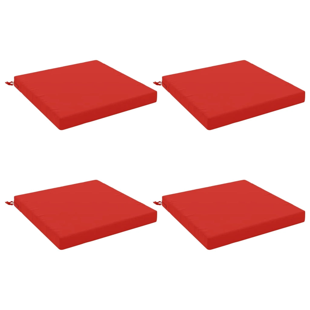 Cuscini per Sedia in 4 Pezzi SOEST 4 pz 100% Poliestere Rosso 944926