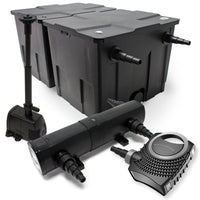 Set: Filtro bio per laghetto 60000l Chiarificatore UVC 18W Pompa 80W Pompa fontana