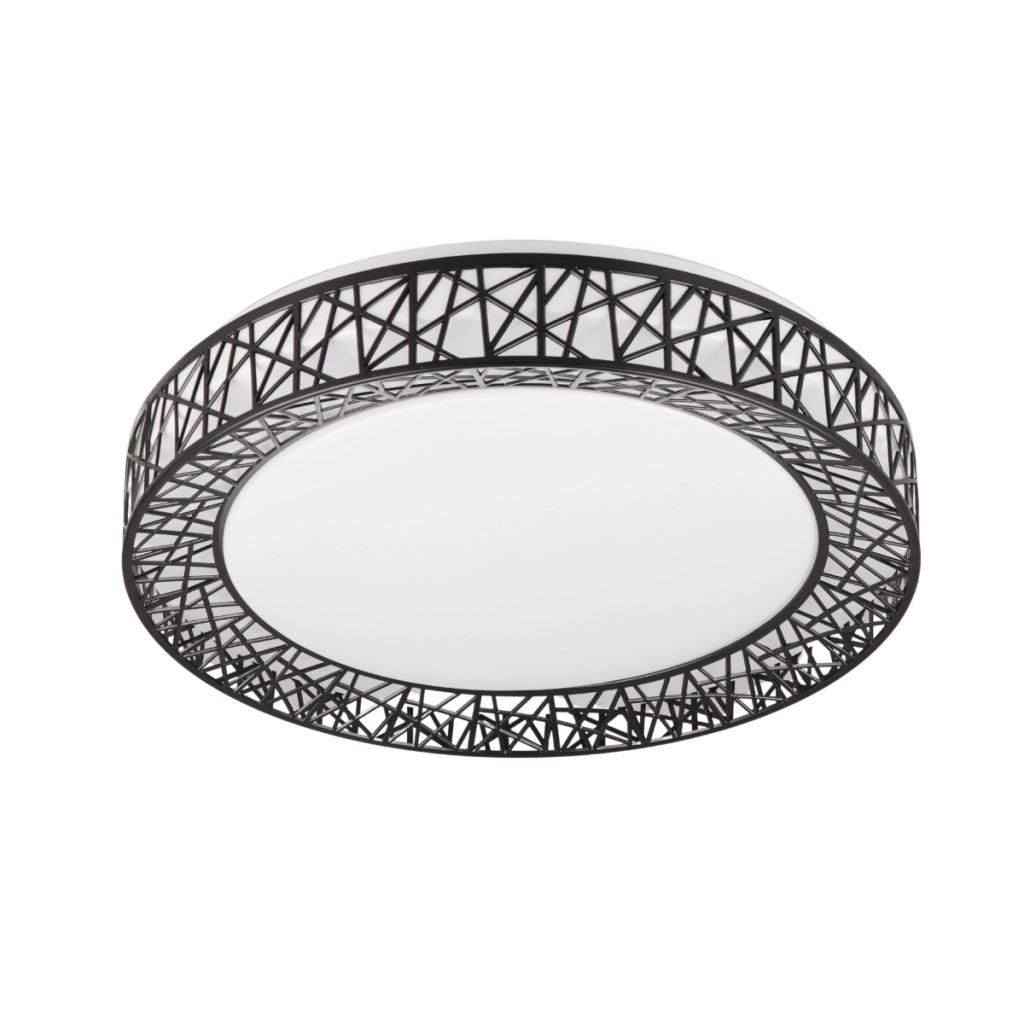 Plafoniera LED CLUSTER RL 48cm 40W telecomando nero