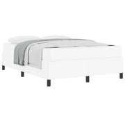 Letto matrimoniale | Letto per adulti | Struttura del letto con materasso Bianco 140 x 190 cm Tessuto