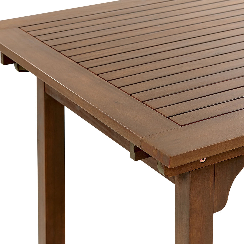 Tavolo da esterno allungabile in legno di acacia scuro 160/220 x 90 cm giardino terrazzo esterno