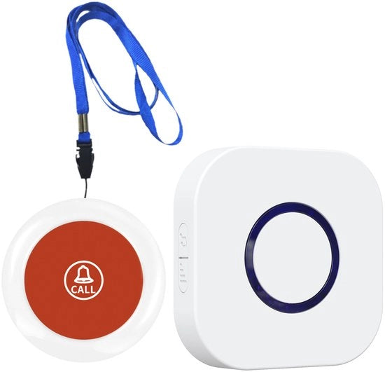 Deurbel wireless acqua resistente con comando a distanza e pulsante di allarme di emergenza per anziani.