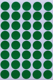 Etichette Ronde 19mm - 600 Pacco - Verde - Semi-lucente - Per progetti con pennarelli permanenti