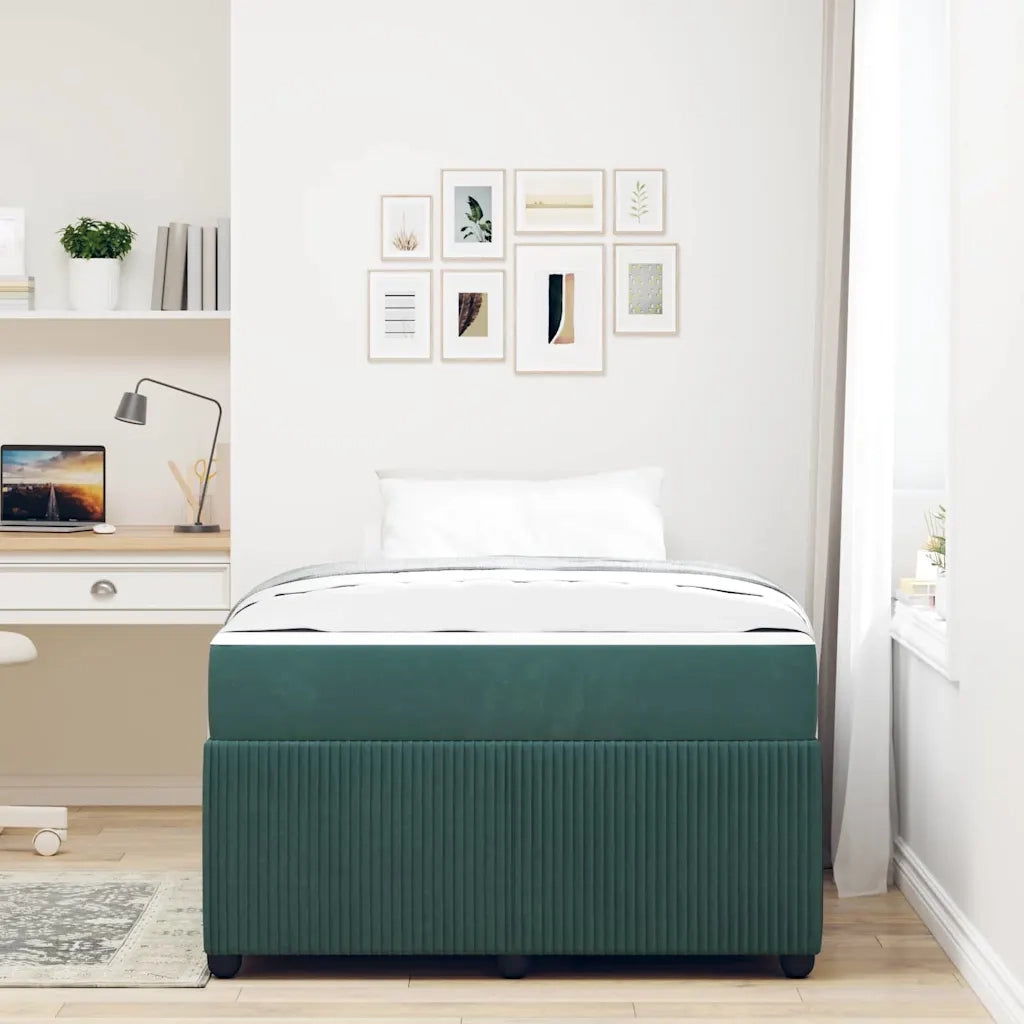 Struttura del letto Verde Scuro 120 x 190 cm Tessuto 3398376