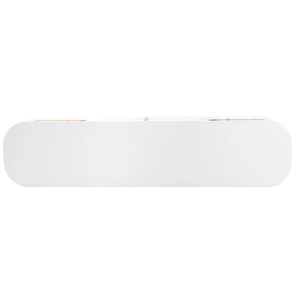 Mobile TV con ante e cassetti in MDF e finitura legno bianco 170 × 46 × 39,5 cm