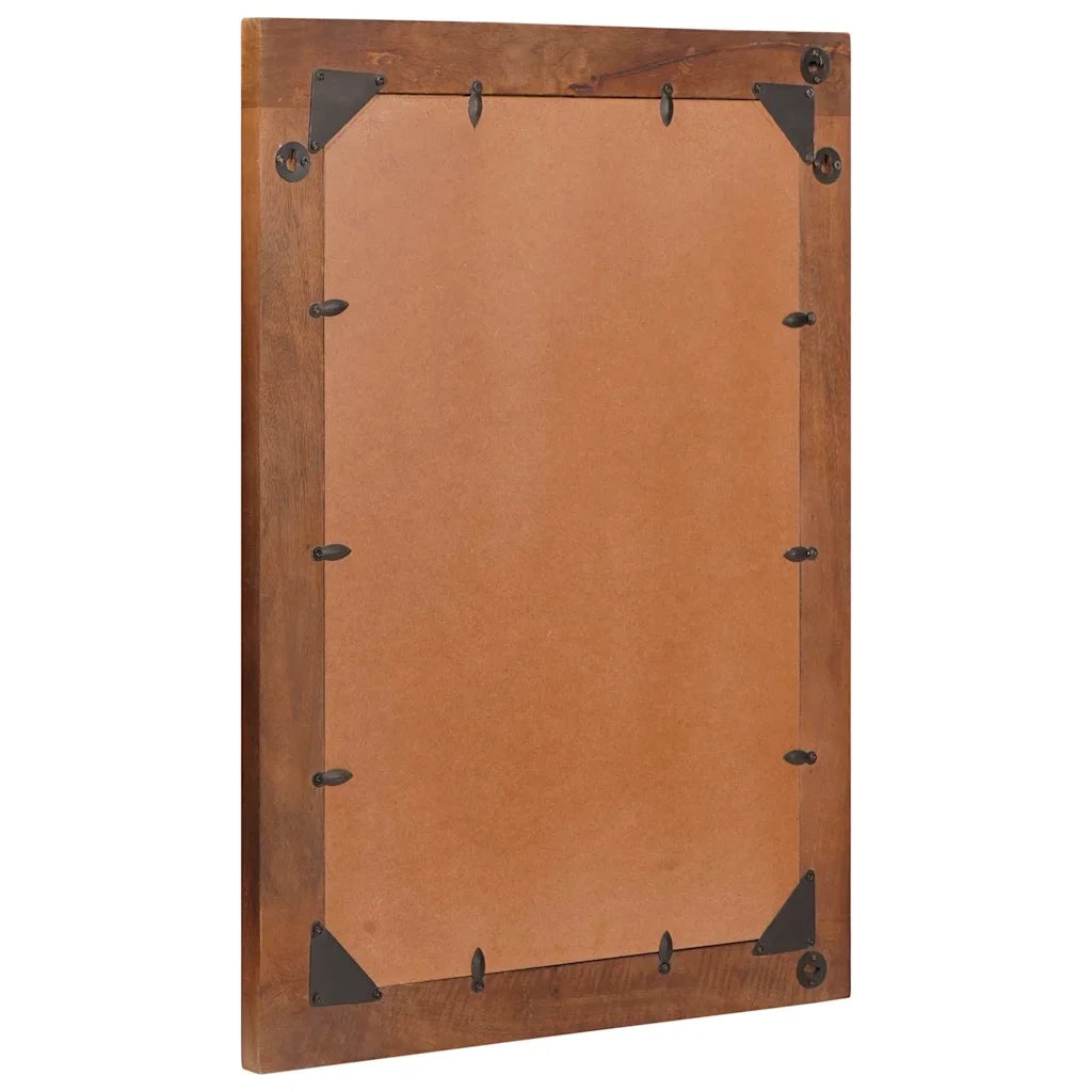 vidaXL Specchio con specchio marrone e argento 50 x 70 cm