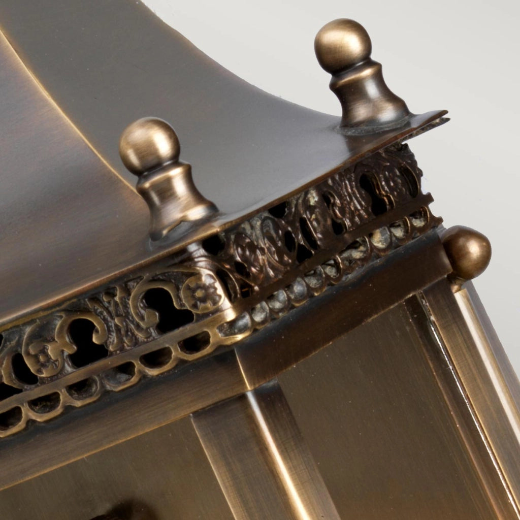 Applique esterna ottone anticato E27 IP44 Elstead Regents