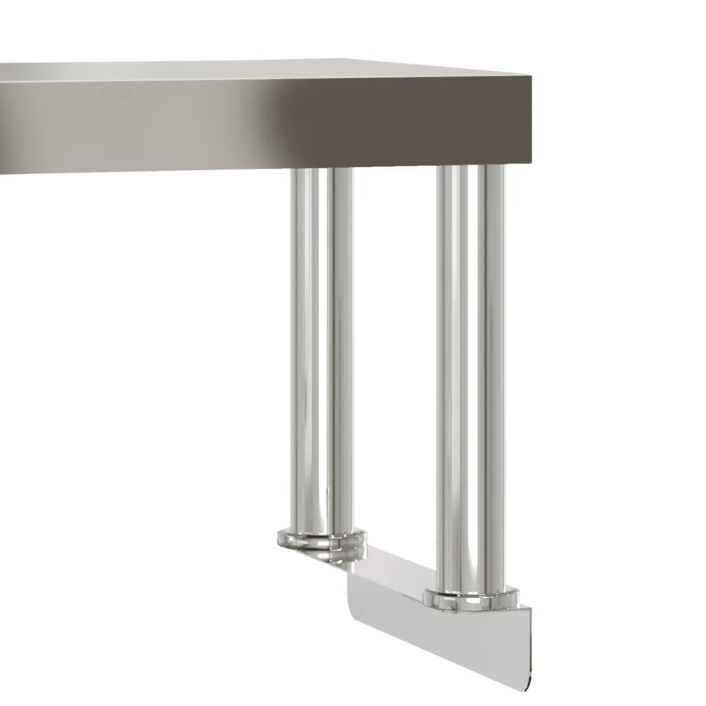 Tavolo Lavoro Cucina con Ripiano 110x55x120 cm Acciaio Inox CFW2763126