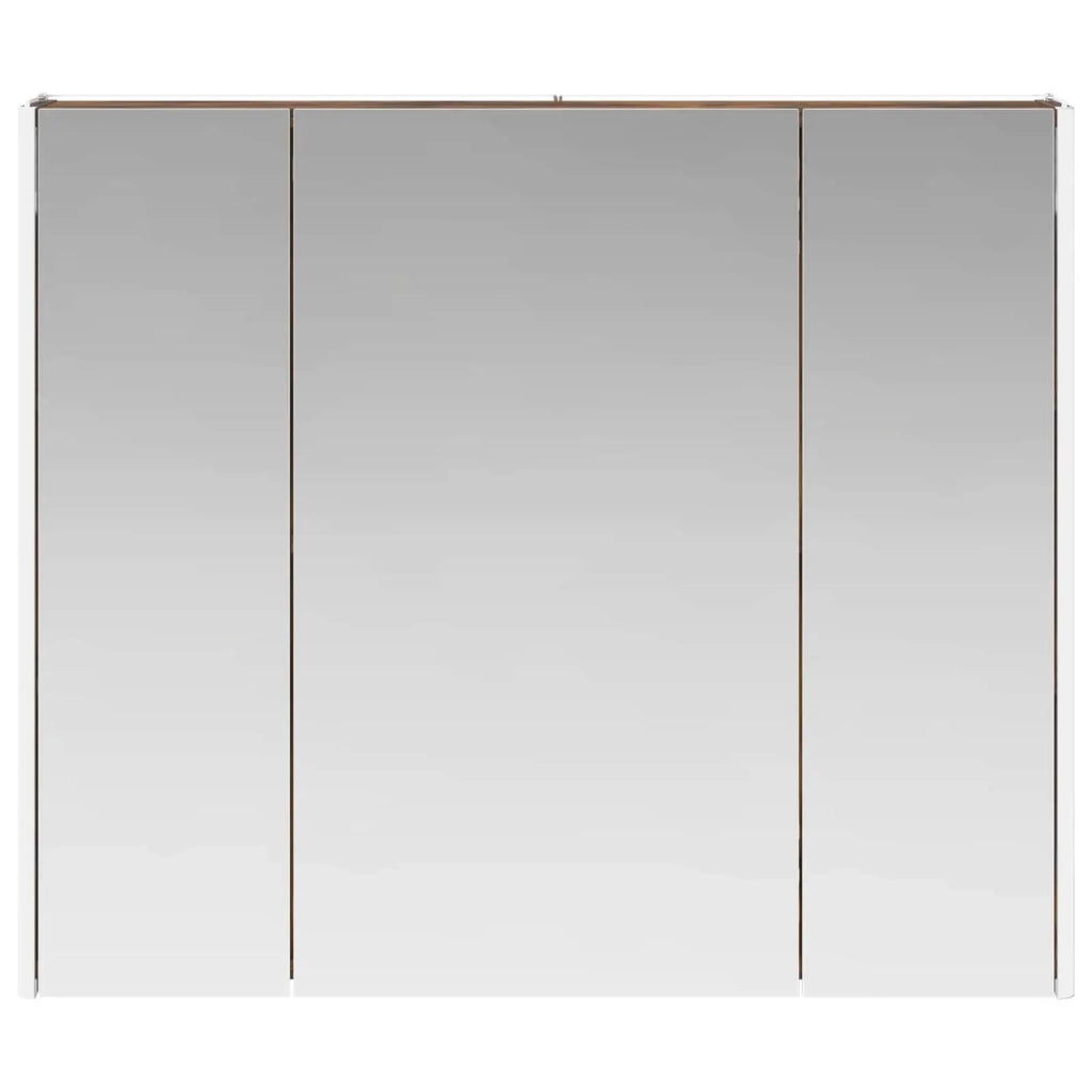 Mobiletto per specchio da bagno Rovere fumé 83,5 x 15,5 x 70 cm