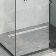 Scarico doccia con copertura in vetro e sifone a 360° 90 cm 42015983