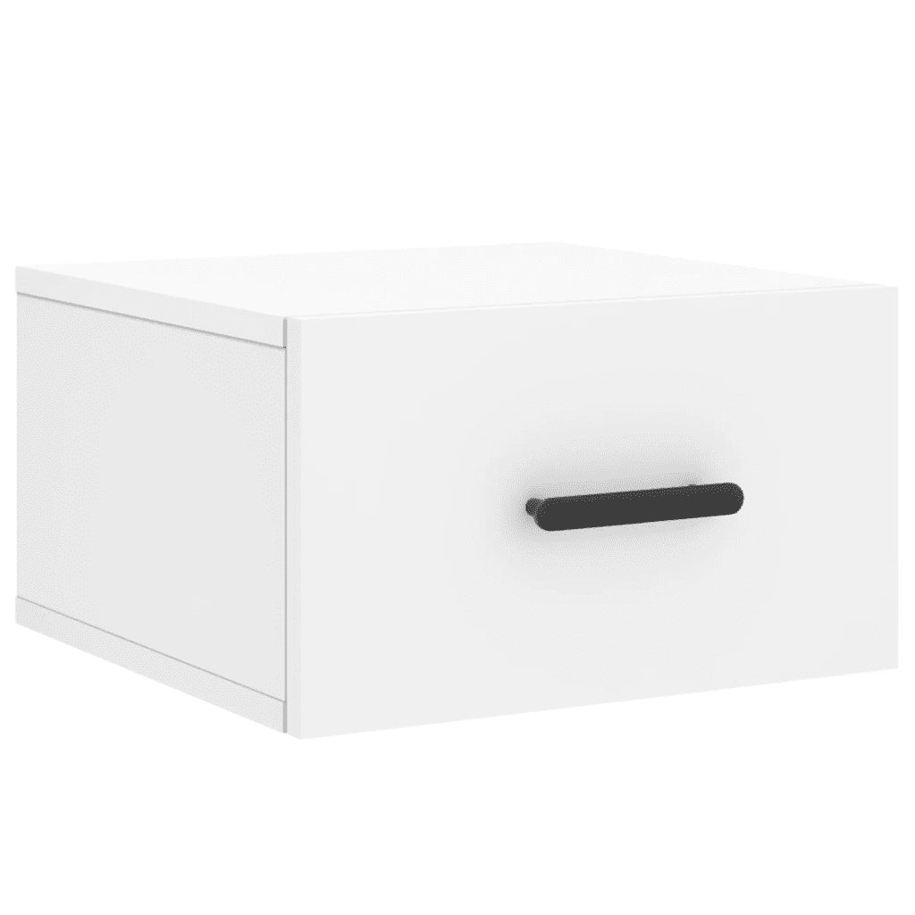 Comodino | Armadio da Notte | Mobiletto da notte a Muro Bianco 35x35x20 cm