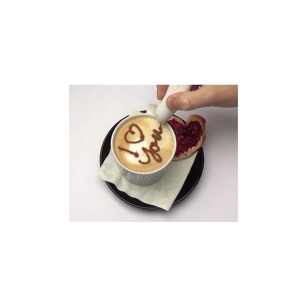 Trade Shop - Penna Decorativa Caffe Elettrica Spice Pen Torta Decorazioni Cappuccino Cacao -