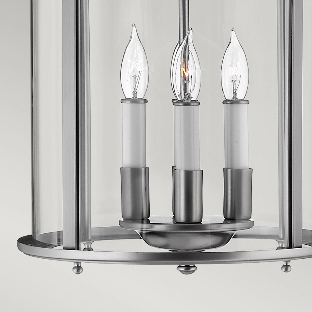 Lampada a sospensione 4 luci pewter grigio Hinkley