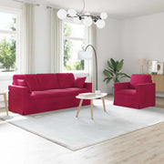 Set di divani 2 pcs Rosso Vino 198 x 78 x 80 cm Velluto