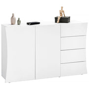 Mobile Multiuso – 2 ante/4 cassetti – Bianco Lucido