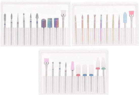 Set di punterelle da 30 pezzi per rimozione della vernice a base di gommapiuma per manicure - Kit di strumenti per uso in casa e in salone - Diversi tipi e dimensioni