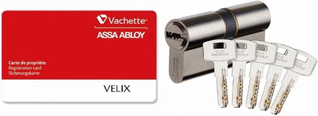 Cilindro 7101 Velix 40 x 40 VACHETTE 5 chiavi reversibili variato nichelato - 28187000