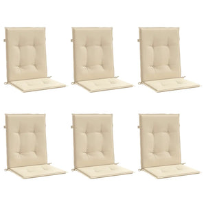 Cuscini per Sedia 6 pz Beige 100x50x3 cm in Tessuto Oxford 314134