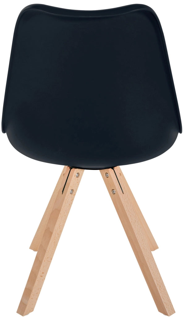 Sedia Sofia in plastica nero,natura (quadrato)