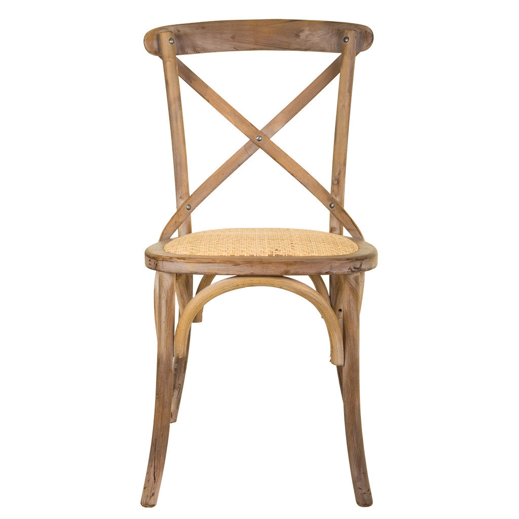 Sedia legno seduta rattan marrone 44x42x46/88h cm