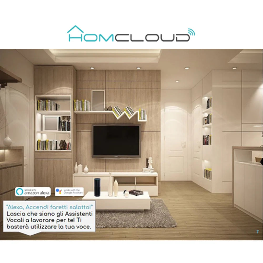 HOMCLOUD AS-SL1 DOMOTICA CONTROLLER STRISCE LED WIFI 12-24V RGB