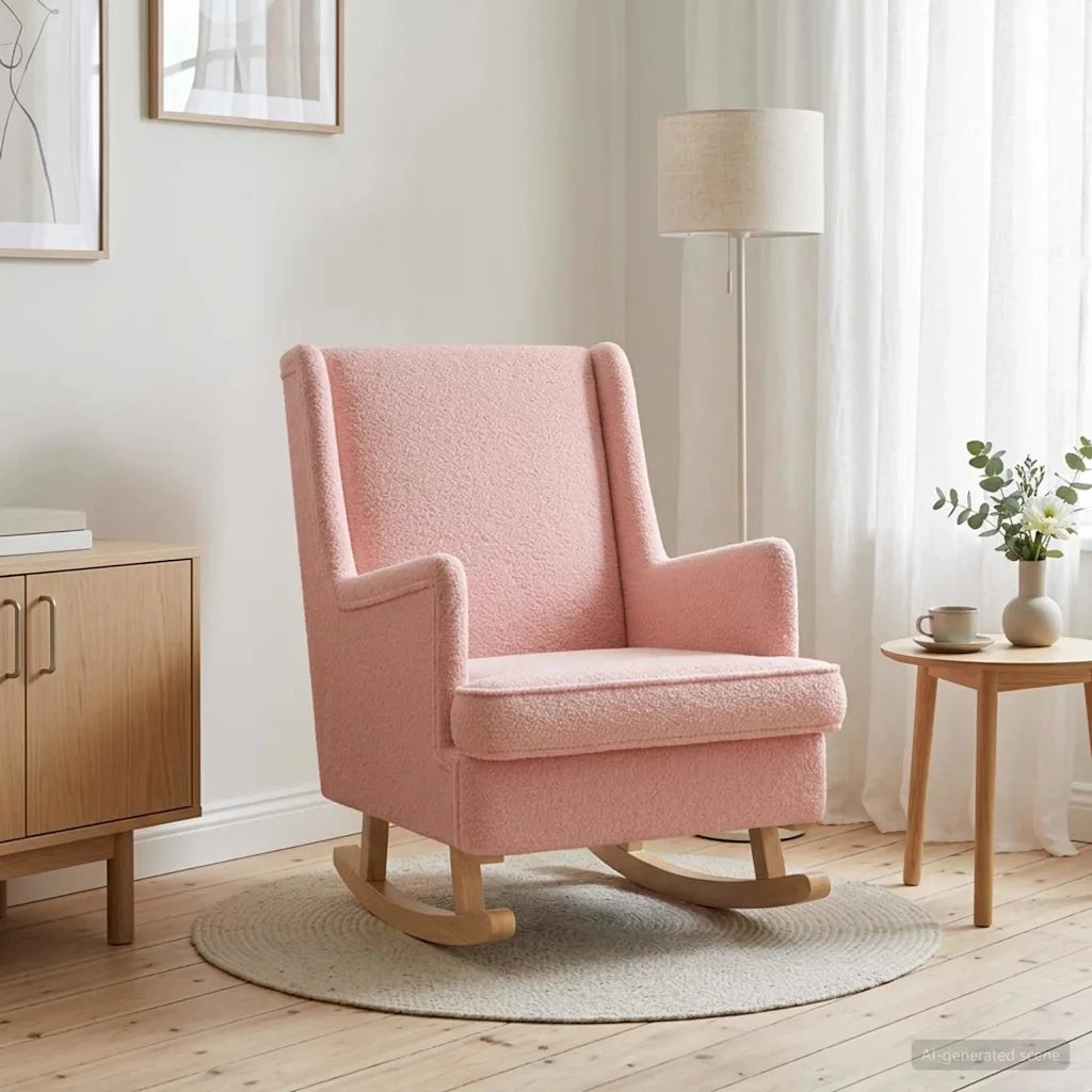 Sedia a dondolo Rosa 62 x 80 x 85 cm Bouclé 42029972
